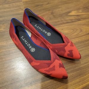 Rothy's Red Camo Points 9.5